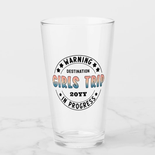 カスタム女子旅進行中 グラデーション面白い タンブラーグラス (正面)