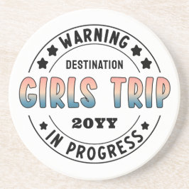 カスタム女子旅進行中 グラデーション面白 コースター