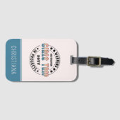 カスタム女子旅進行中 グラデーション面白 ラゲッジタグ (正面横)