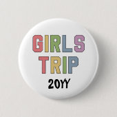 カスタム女子旅 女子だけの週末バケーション 缶バッジ (正面)
