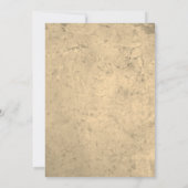 カスタム女性のカーボーイが連れ遠くにて！ピンク素朴フローラ 招待状 (裏面)