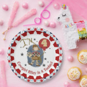 カスタム女性のカーボーイ第4ハッピーバースデー紙プレート ペーパープレート (パーティー)