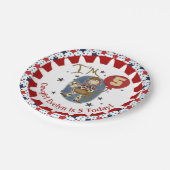 カスタム女性のカーボーイ第5ハッピーバースデー ペーパープレート (アングル)