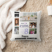 カスタム女性の日8写真コラージュ クッション (ブランケット)