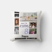 カスタム女性の日8写真コラージュ クッション (正面)