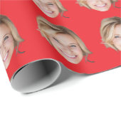 カスタム女性の顔 パーソナライズされた誕生日 結婚式 ラッピングペーパー (ロールコーナー)