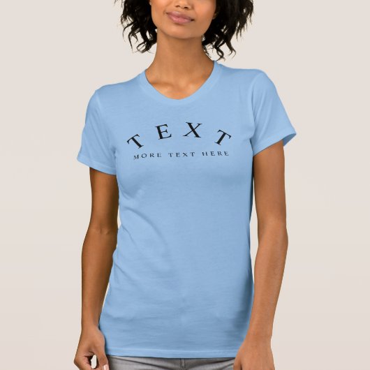 カスタム女性用ベラ+キャンバスベーブルスリムフィット Tシャツ (正面)