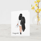 カスタム女性看護学校卒業カード カード (黄色い花)