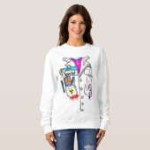 カスタム女性科学者の名前タグラボコートの衣装 スウェットシャツ (正面フル)