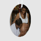 カスタム妊娠写真ホリデーオーナメント オーナメント (正面)