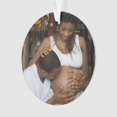 カスタム妊娠写真ホリデーオーナメント オーナメント (正面)
