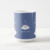 カスタム妊娠告知マグカワイブルーボーイ コーヒーマグカップ (中央)