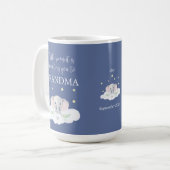 カスタム妊娠告知マグカワイブルーボーイ コーヒーマグカップ (正面左)