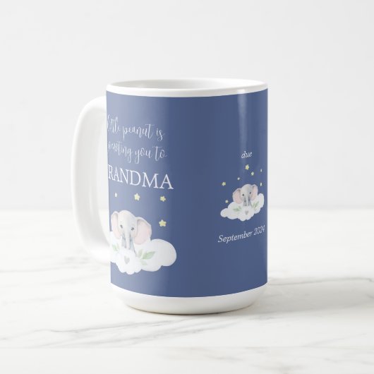 カスタム妊娠告知マグカワイブルーボーイ コーヒーマグカップ (正面左)
