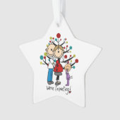 カスタム妊婦とガールアクリルオーナメント オーナメント (正面)