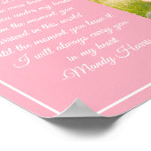 カスタム妊婦の写真Beautiful Mom引用文ピンク ポスター (角)