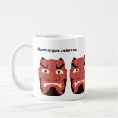 カスタム妖怪日本の鬼マググ コーヒーマグカップ (左)