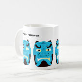 カスタム妖怪日本の鬼マググ コーヒーマグカップ (正面左)