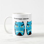 カスタム妖怪日本の鬼マググ コーヒーマグカップ (左)