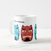 カスタム妖怪日本の鬼マググ コーヒーマグカップ (正面左)
