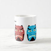 カスタム妖怪日本の鬼マググ コーヒーマグカップ (中央)