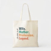 カスタム妻バッグ、母の日または誕生日ギフト トートバッグ (正面)