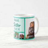 カスタム姉最高の生誕写真モダンコラージュ コーヒーマグカップ (正面右)