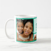 カスタム姉最高の生誕写真モダンコラージュ コーヒーマグカップ (左)