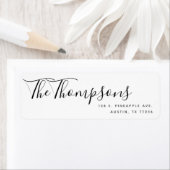 カスタム姓モダン差出人住所 ラベル (インサイチュ)