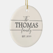 カスタム姓初めてのクリスマスギフトオーナメント セラミックオーナメント (右)