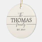 カスタム姓初めてのクリスマスギフトオーナメント セラミックオーナメント (左)