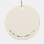 カスタム姓初めてのクリスマスギフトオーナメント セラミックオーナメント (裏面)