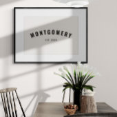 カスタム姓Est Dateファミリーギフトアイディアアート ポスター