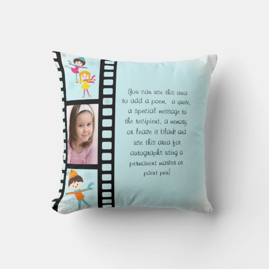 カスタム姿スケートで滑る枕 クッション (正面)