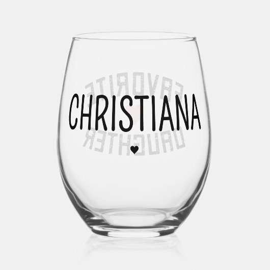 カスタム娘お気に入りの懇親会おもしろい ステムなしワイングラス (裏面)