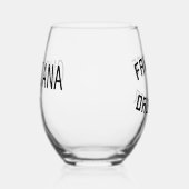 カスタム娘お気に入りの懇親会おもしろい ステムなしワイングラス (右)