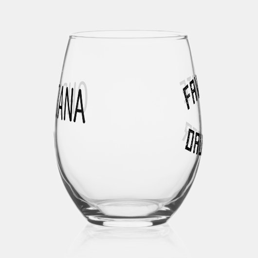 カスタム娘お気に入りの懇親会おもしろい ステムなしワイングラス (右)