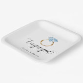 カスタム婚約したリングや輪婚約パーティ ペーパープレート (傾斜あり)