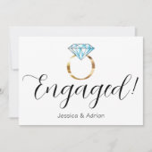 カスタム婚約したリングや輪婚約 案内状 (正面)