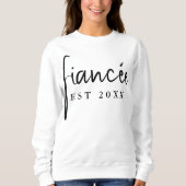 カスタム婚約ギフトパーソナライズされた婚約 スウェットシャツ (正面)