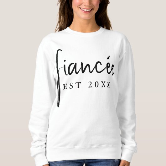 カスタム婚約ギフトパーソナライズされた婚約 スウェットシャツ (正面)