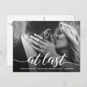 カスタム婚約写真の最後の結婚日時 ポストカード (正面/裏面)