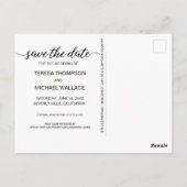 カスタム婚約写真の最後の結婚日時 ポストカード (裏面)