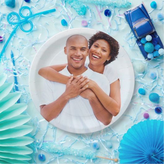 カスタム婚約写真 ペーパープレート (パーティー)