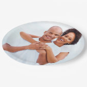 カスタム婚約写真 ペーパープレート (アングル)