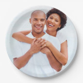 カスタム婚約写真 ペーパープレート (正面)