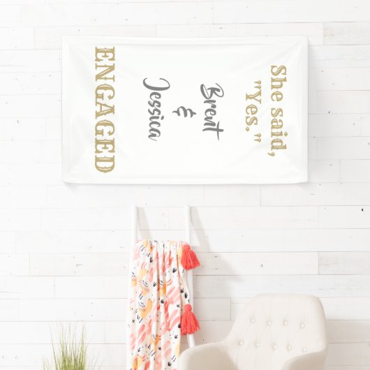 カスタム婚約旗 横断幕 (インサイチュ)