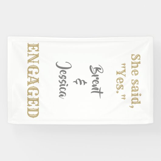 カスタム婚約旗 横断幕 (横)