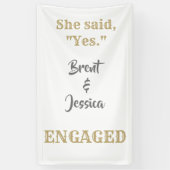 カスタム婚約旗 横断幕 (縦)