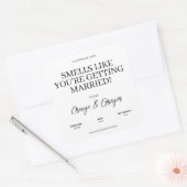 カスタム婚約結婚のカップル用キャンドルギフト スクエアシール (封筒)